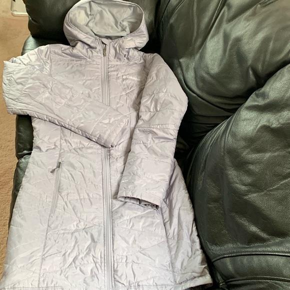 Columbia Women’s Mighty Lite Hooded Jacket, Light Gray Color, Size S - Picture 1 of 8